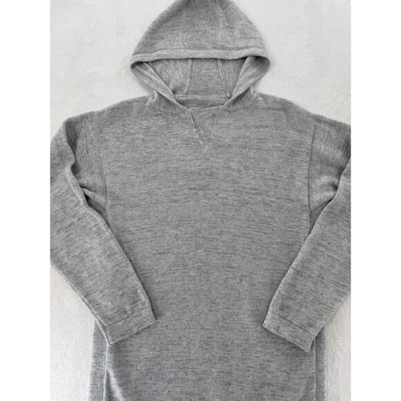 PAKA Hoodie Sweater Size Large Royal Alpaca Wool Gray Handknit Peru L Unisex - Picture 1 of 8